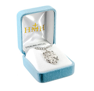 1 1/16-inch Sterling Silver Christ the King Medal with 24-inch Chain