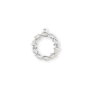 1-inch Sterling Silver Crown of Thorns with 20-inch Chain