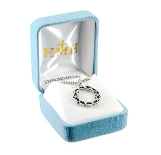 1-inch Sterling Silver Crown of Thorns with 20-inch Chain