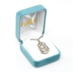 1-inch Sterling Silver Scapular Medal with 24-inch Chain