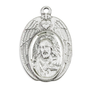 13/16-inch Sterling Silver Scapular Medal with 18-inch Chain