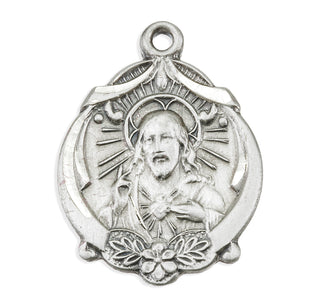 13/16-inch Sterling Silver Scapular Medal with 18-inch Chain
