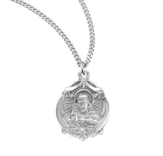 13 16 Inch Sterling Silver Scapular Medal With 18 Inch Chain 1