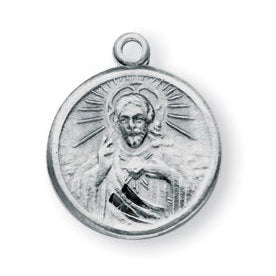 5/8-inch Sterling Silver Scapular Medal | 18-inch Chain