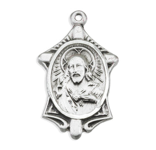7/8-inch Sterling Silver Scapular Medal with 18-inch Chain