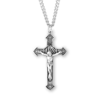 1 3 4 Inch Sterling Silver Crucifix With 24 Inch Chain