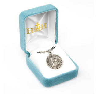 Sterling Silver Round St. Christopher Medal
