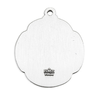 Saint Christopher Rounded Cross Sterling Silver Medal