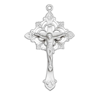 1 3/4-inch Sterling Silver Crucifix with 24-inch Chain