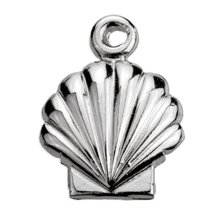 1/2-inch Sterling Silver Holy Baptism Shell Medal with 13-inch Chain
