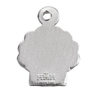 1/2-inch Sterling Silver Holy Baptism Shell Medal with 13-inch Chain