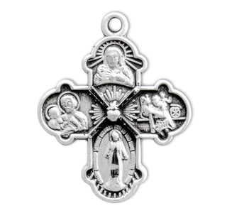 Sterling Silver 4-Way Medal