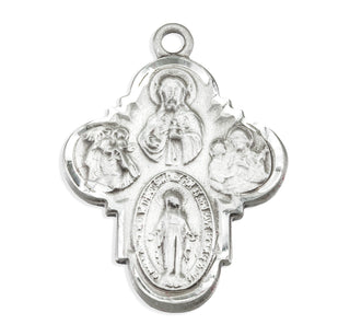 Sterling Silver 4-Way Medal