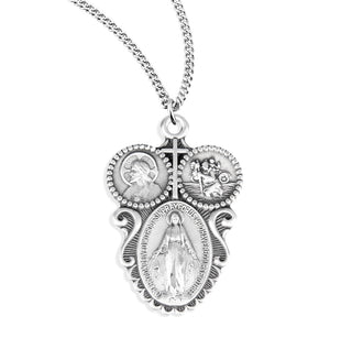 Sterling Silver 3 Way Medal