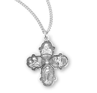 Sterling Silver 4 Way Medal 16