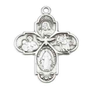Sterling Silver 4-Way Medal
