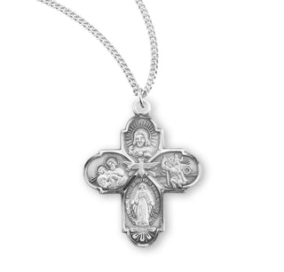 Sterling Silver 4 Way Medal 17
