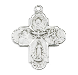 Sterling Silver 4-Way Medal