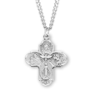 Sterling Silver 4 Way Medal 18