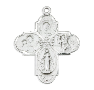 Sterling Silver 4-Way Medal