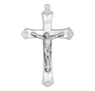 2-inch Sterling Silver Crucifix with 24-inch Chain
