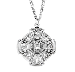 Sterling Silver 4 Way Medal 21
