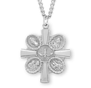 Sterling Silver 4 Way Medal 22