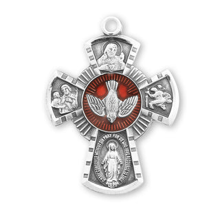 Sterling Silver 4-Way Medal
