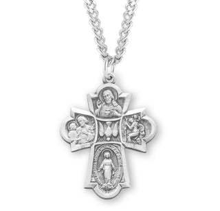 Sterling Silver 4 Way Medal 30