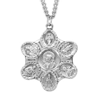 Sterling Silver 7 Way Medal
