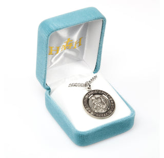 Sterling Silver Round St. Christopher Medal