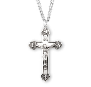 1 7 8 Inch Sterling Silver Crucifix With 24 Inch Chain 6
