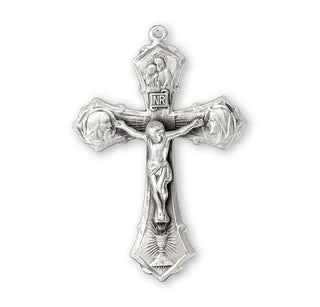 1 3/4-inch Sterling Silver Crucifix with 24-inch Chain