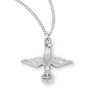 1 2 Inch Sterling Silver Holy Spirit Medal With 18 Inch Chain