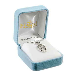 3/4-inch Sterling Silver St. Jude Medal with 18-inch Chain