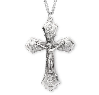 1 3 4 Inch Sterling Silver Crucifix With 24 Inch Chain 2