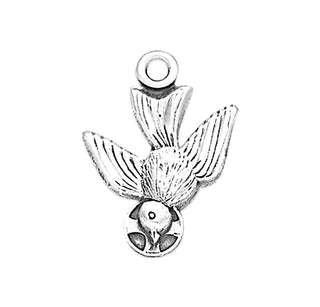 3/4-inch Sterling Silver Holy Spirit Medal with 18-inch Chain