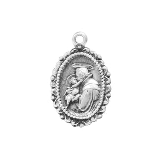 5/8-inch Sterling Silver St. Anthony Medal with 18-inch Chain