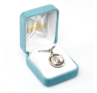 Sterling Silver Round St. Christopher Medal