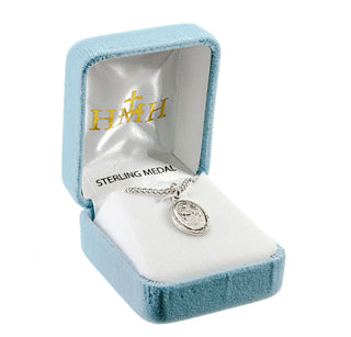 Sterling Silver Oval St. Christopher Medal