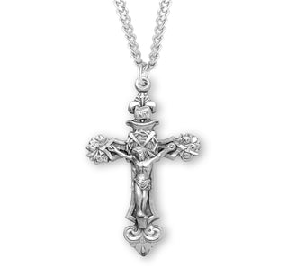 1 13 16 Inch Sterling Silver Tools Of The Crucifixion Cross With 24 Inch Chain