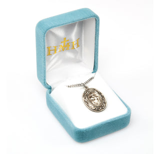 Sterling Silver Round St. Christopher Medal