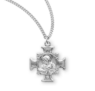Sterling Silver Saint Francis and Saint Anthony Medal
