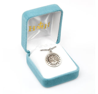 Sterling Silver Round St. Christopher Medal