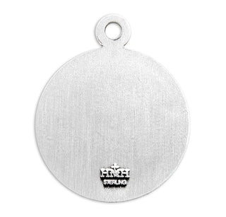 Sterling Silver Round Shaped Holy Baptism Medal