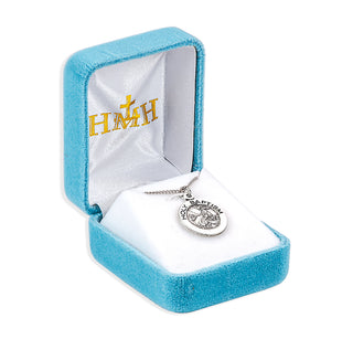 Sterling Silver Round Shaped Holy Baptism Medal