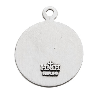 Sterling Silver Round Shaped Guardian Angel Medal