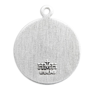 Sterling Silver Round St. Michael Medal