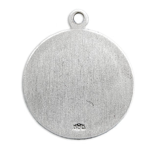 Sterling Silver Circular Shaped St. Michael Medal