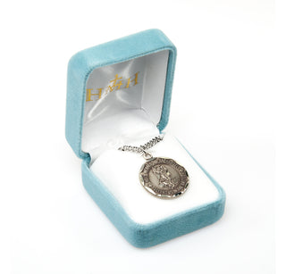 Sterling Silver Circular Shaped St. Michael Medal